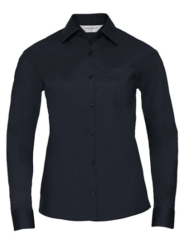 R-R-934F-0-Ladies L/S Poly-Cotton Easy Care Poplin Shirt